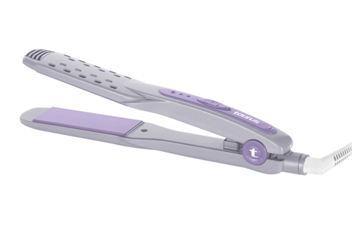 Alaciadora de cabello Taurus ALCINOO morada placas con recubrimiento de  turmalina y cerámica. – DE HOGAR