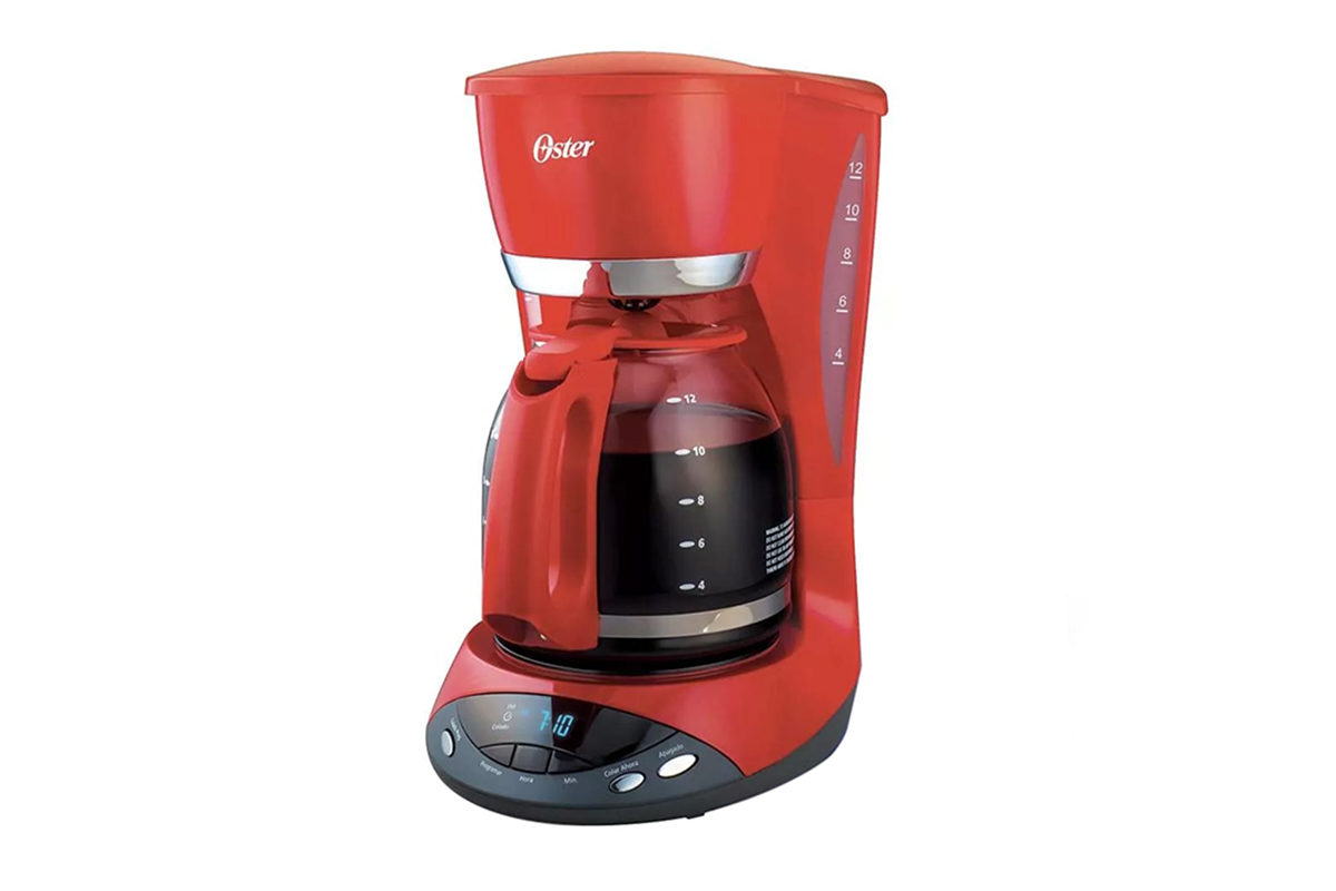Cafetera Oster BVSTDCDWX20R013 roja programable para 12 tazas. – DE HOGAR