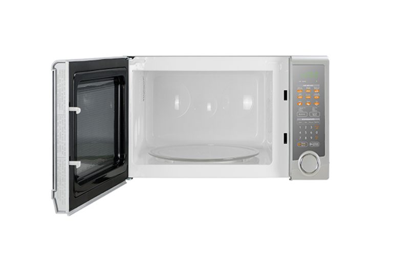 Horno de microondas Daewoo KOR-146HM plata acabado tipo espejo 1.4 pies
