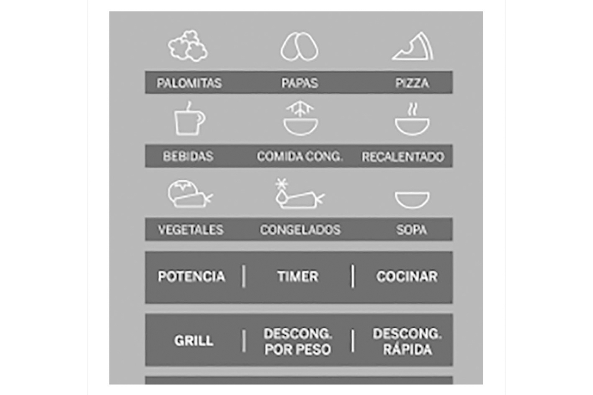 Horno de Microondas GE MGE11SEJ plata acabado espejo 1.1 pies. – DE HOGAR