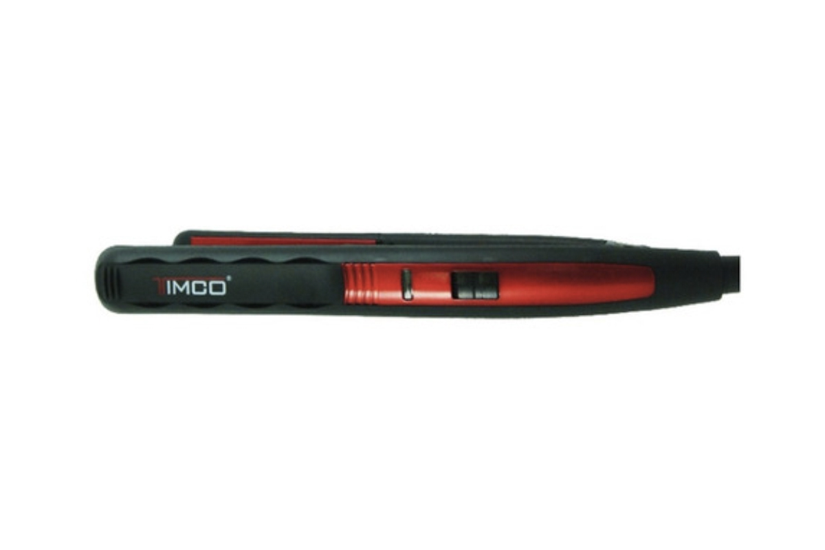 Alaciadora de cabello Timco PTWD negro y rojo placas con recubrimiento de  turmalina y cerámica. – DE HOGAR